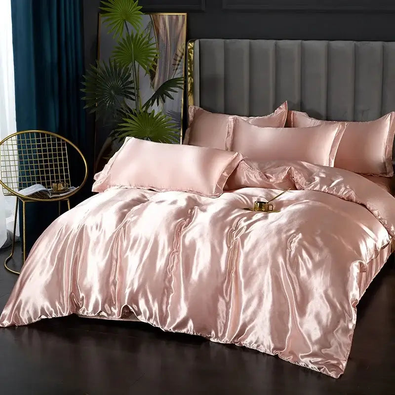 Dark Brown Satin Bedding