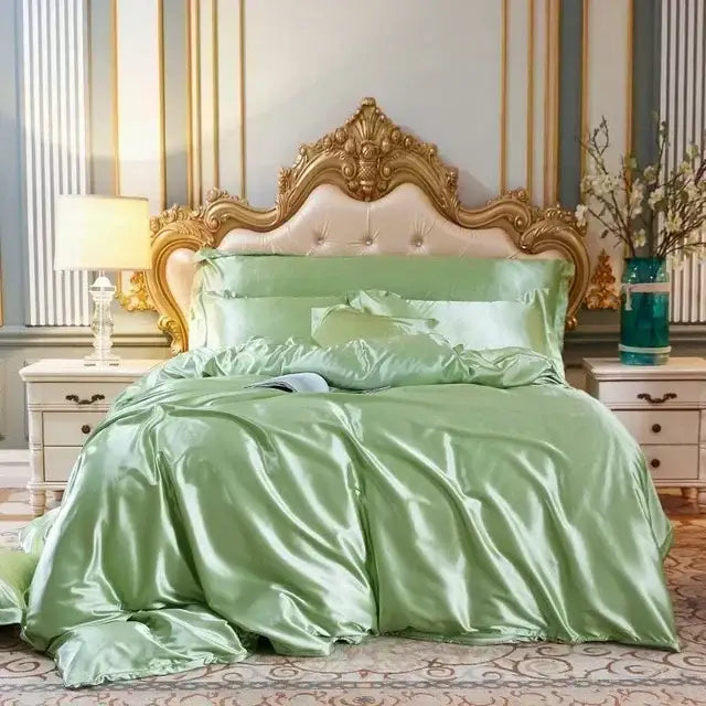 Pink High-End Mulberry Silk Bedding Set