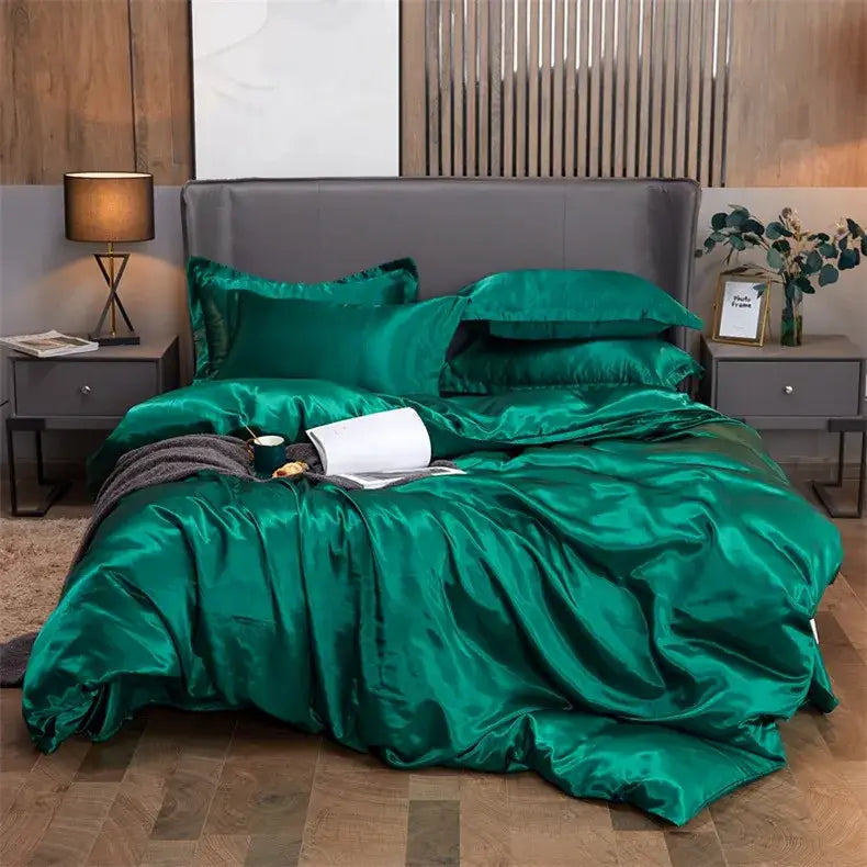 Lavender Rayon Satin Bedding Set Serene Aesthetic