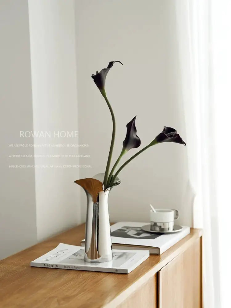Silver Stainless Steel Vase