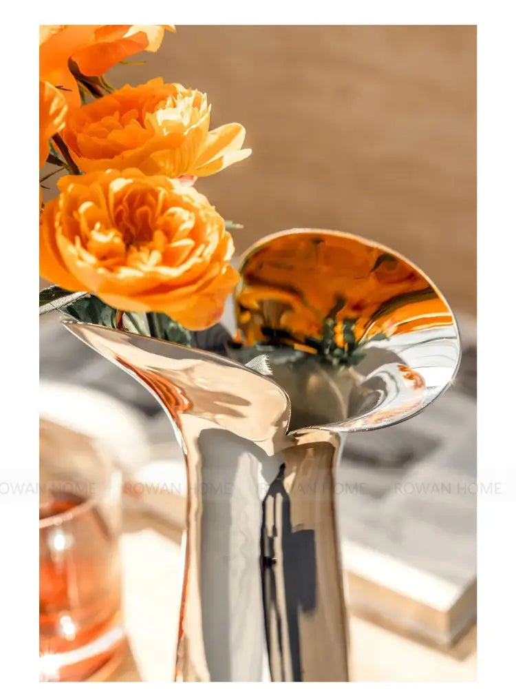 Silver Stainless Steel Vase