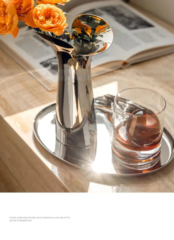 Silver Stainless Steel Vase