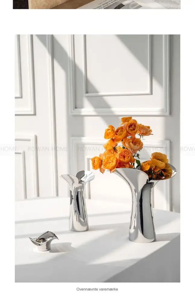 Silver Stainless Steel Vase