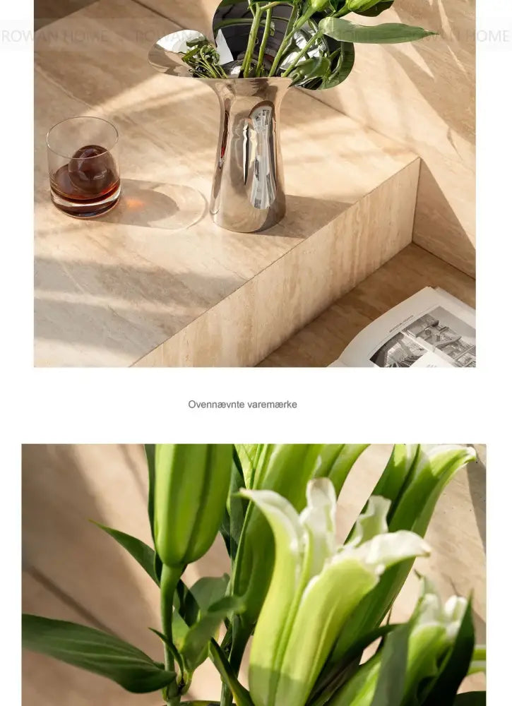 Silver Stainless Steel Vase