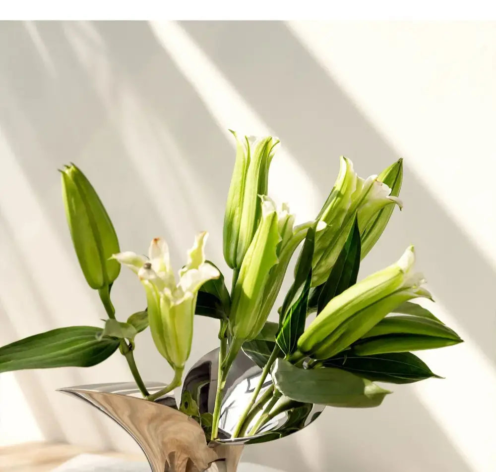 Silver Stainless Steel Vase