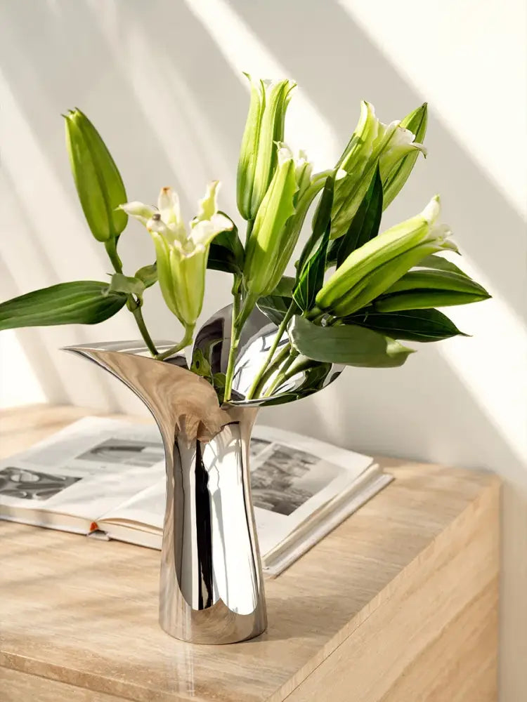 Silver Stainless Steel Vase