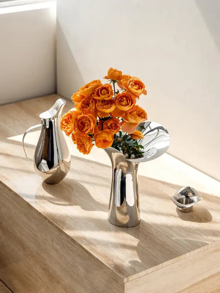 Silver Stainless Steel Vase