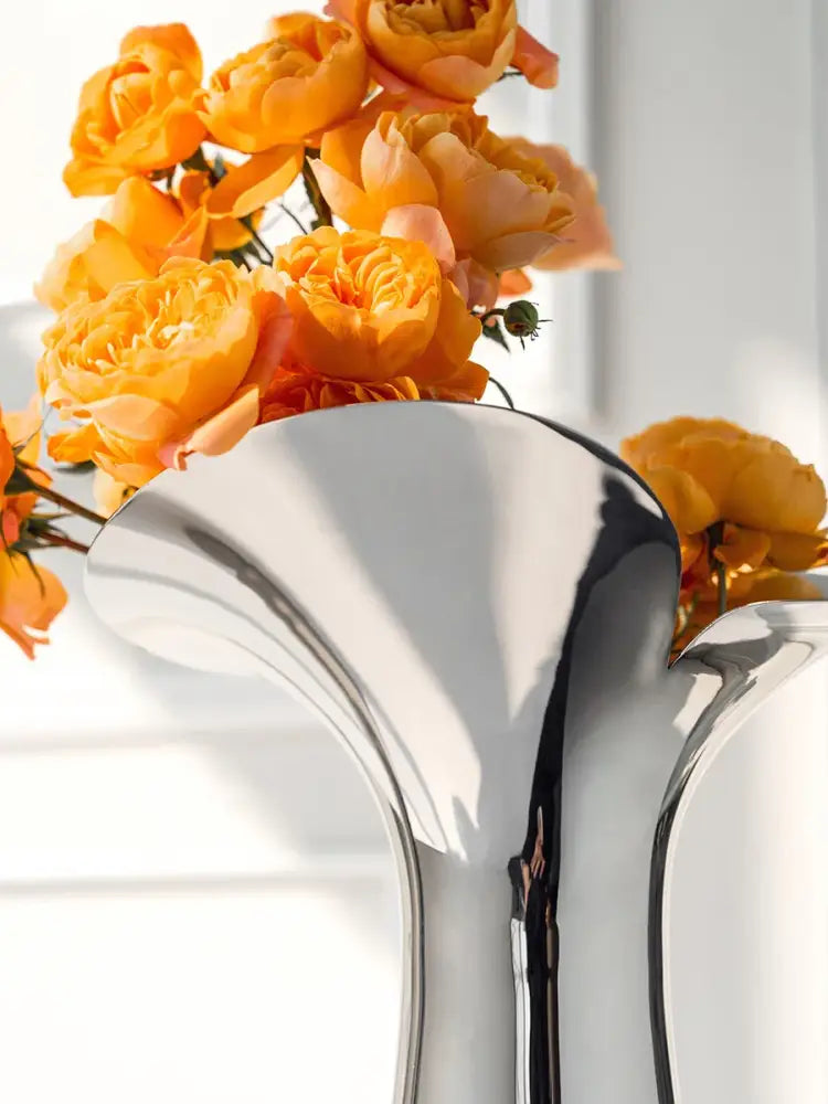 Silver Stainless Steel Vase