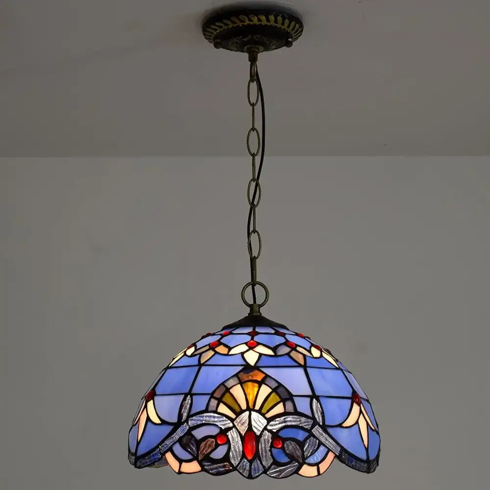 Rose Stained Glass Pendant