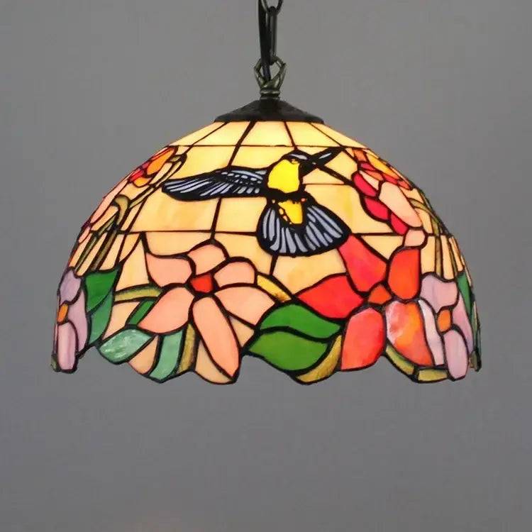 Rose Stained Glass Pendant