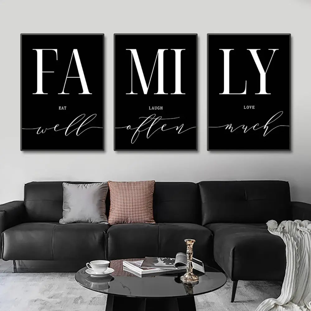 Black Family Wall Art Set