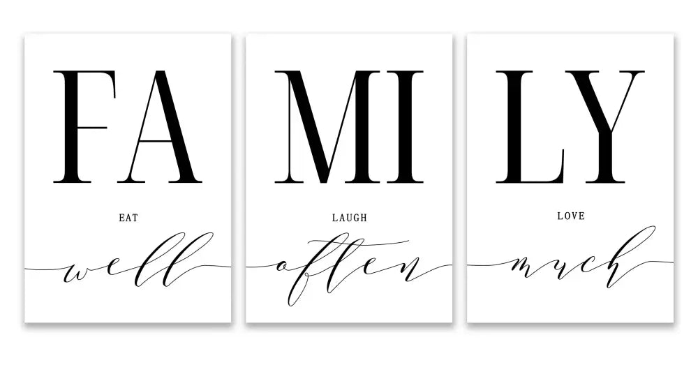 Black Family Wall Art Set