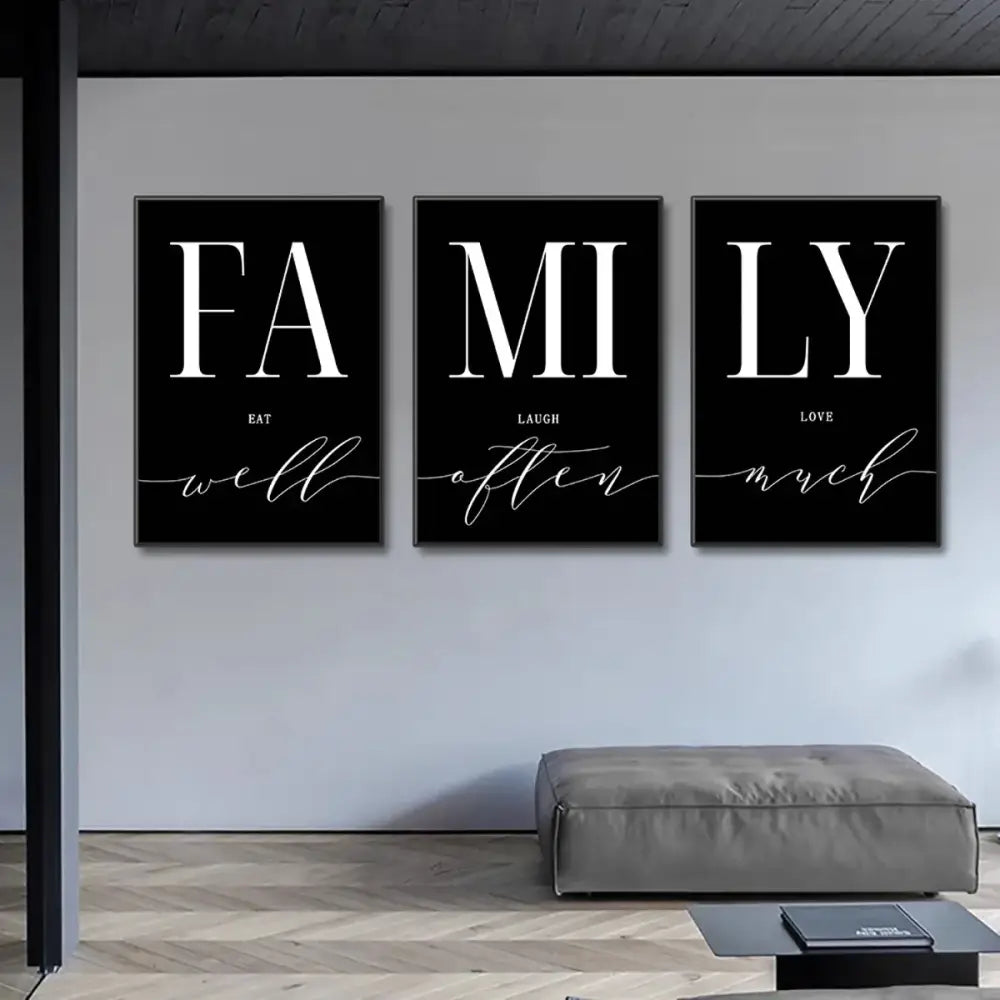 Black Family Wall Art Set