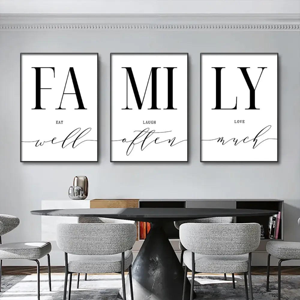 Black Family Wall Art Set