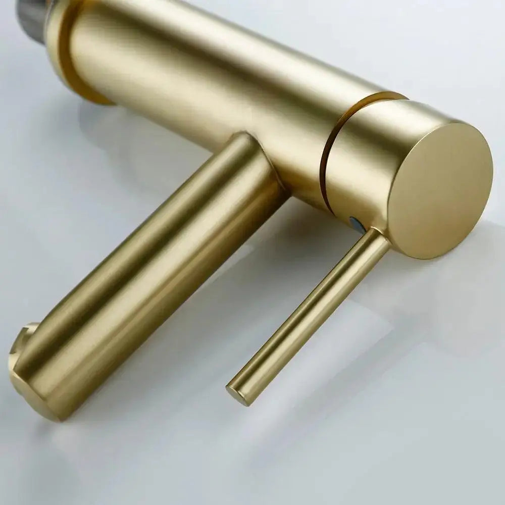 Brushed Gold Bathroom Faucet