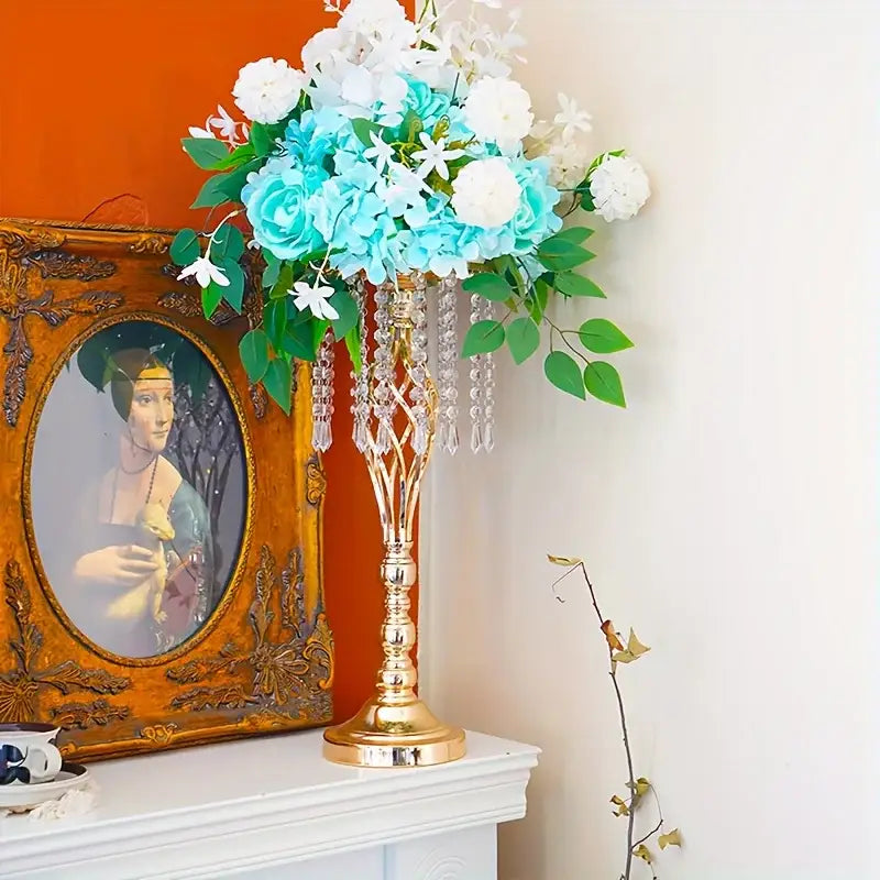 Gold Crystal Metal Vases