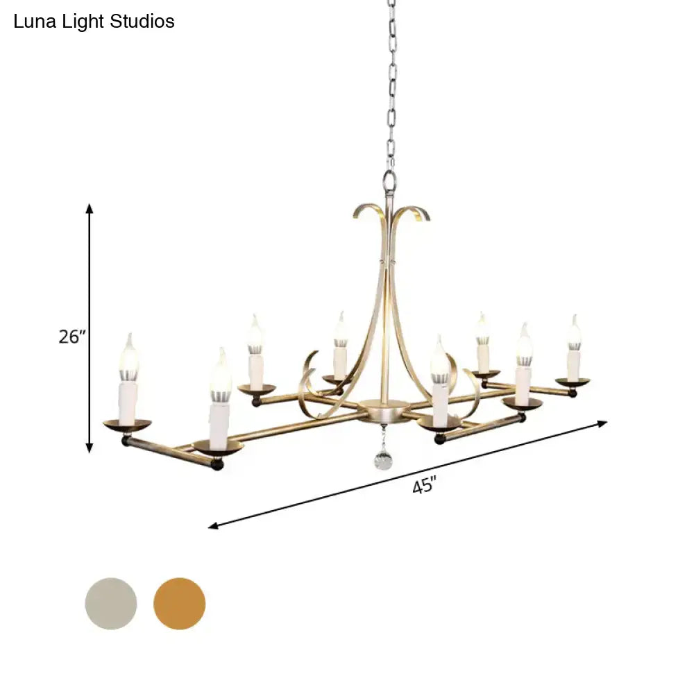 Antique Brass Candle Chandelier