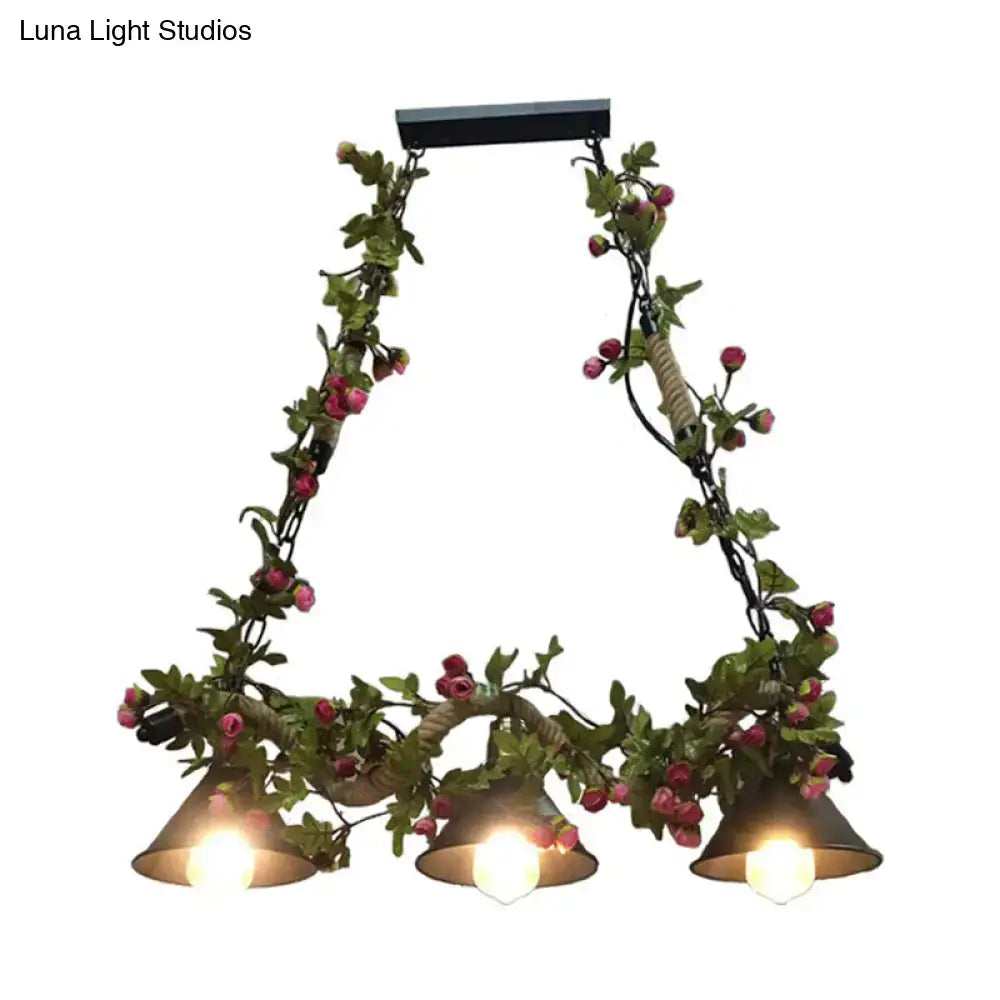Black Rose Ceiling Light