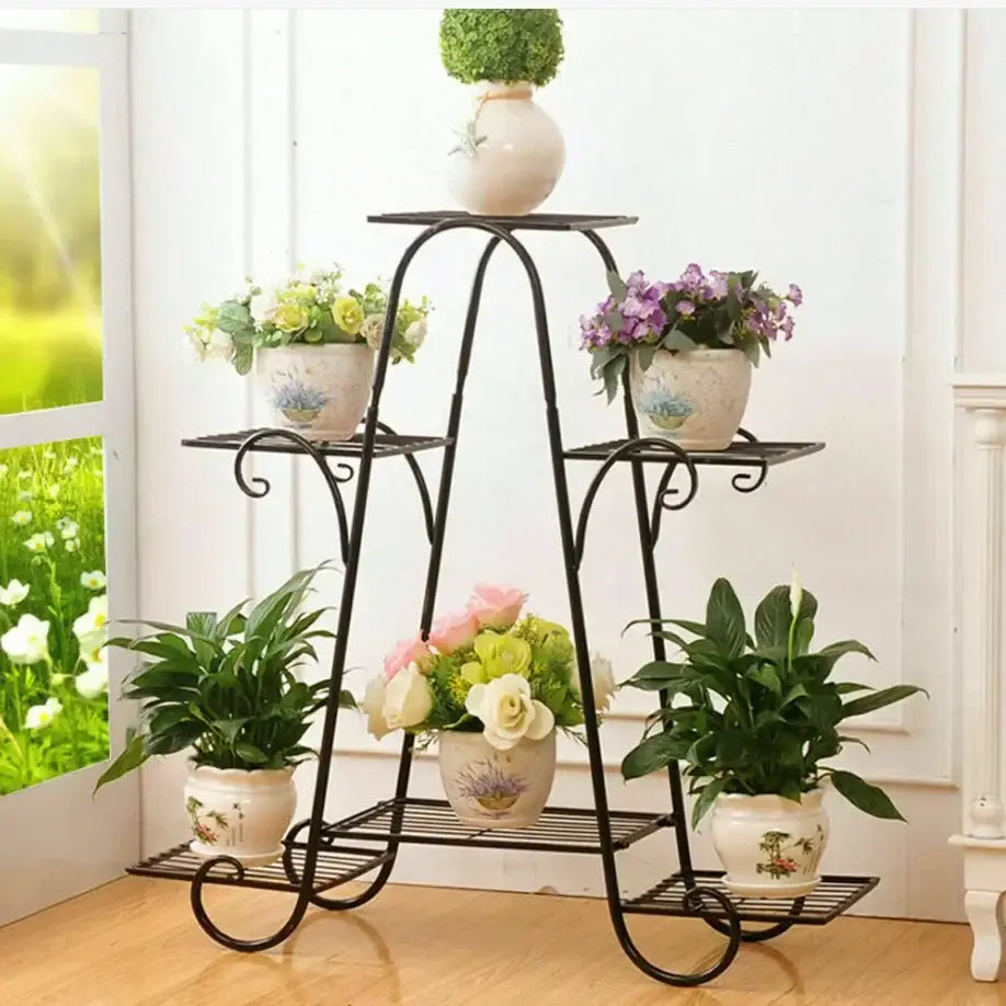 Black Metal Plant Display Rack