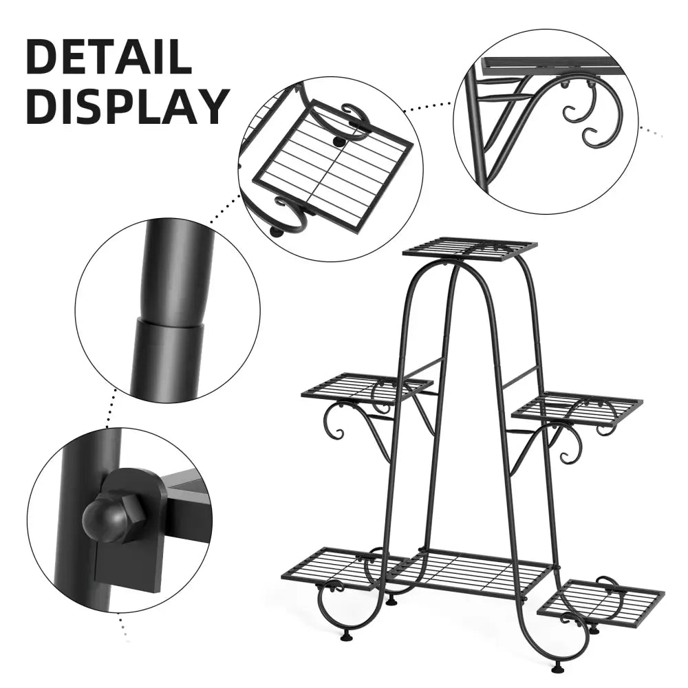 Black Metal Plant Display Rack