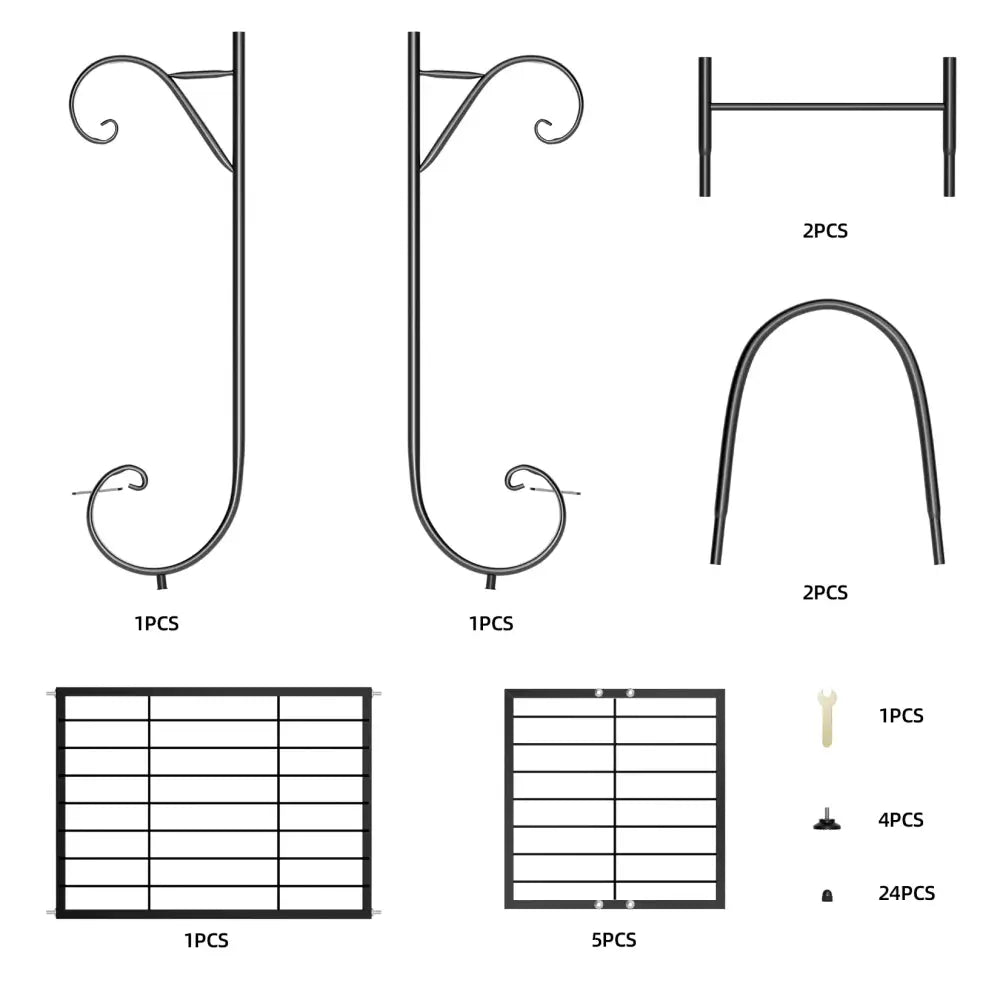 Black Metal Plant Display Rack