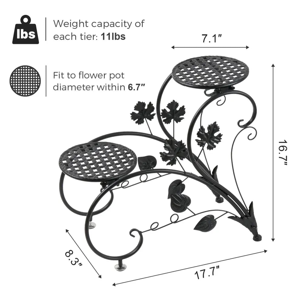 White Metal Plant Stand