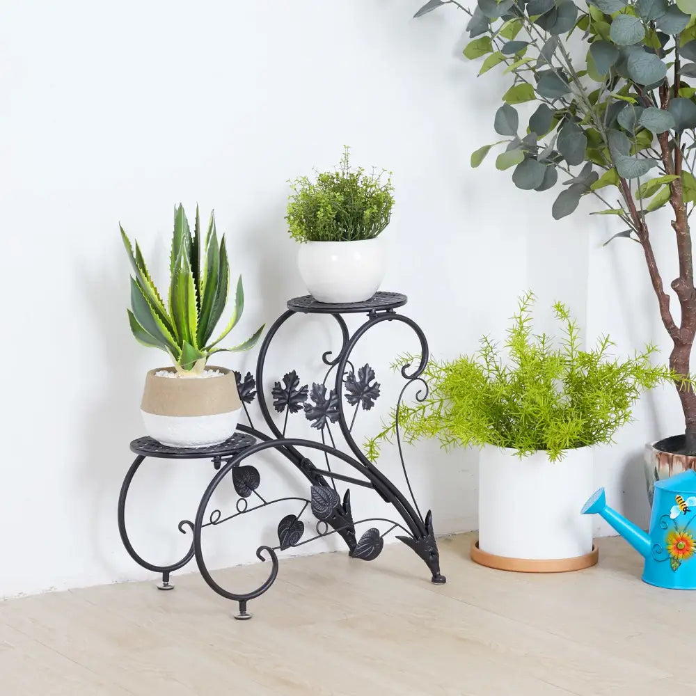 White Metal Plant Stand