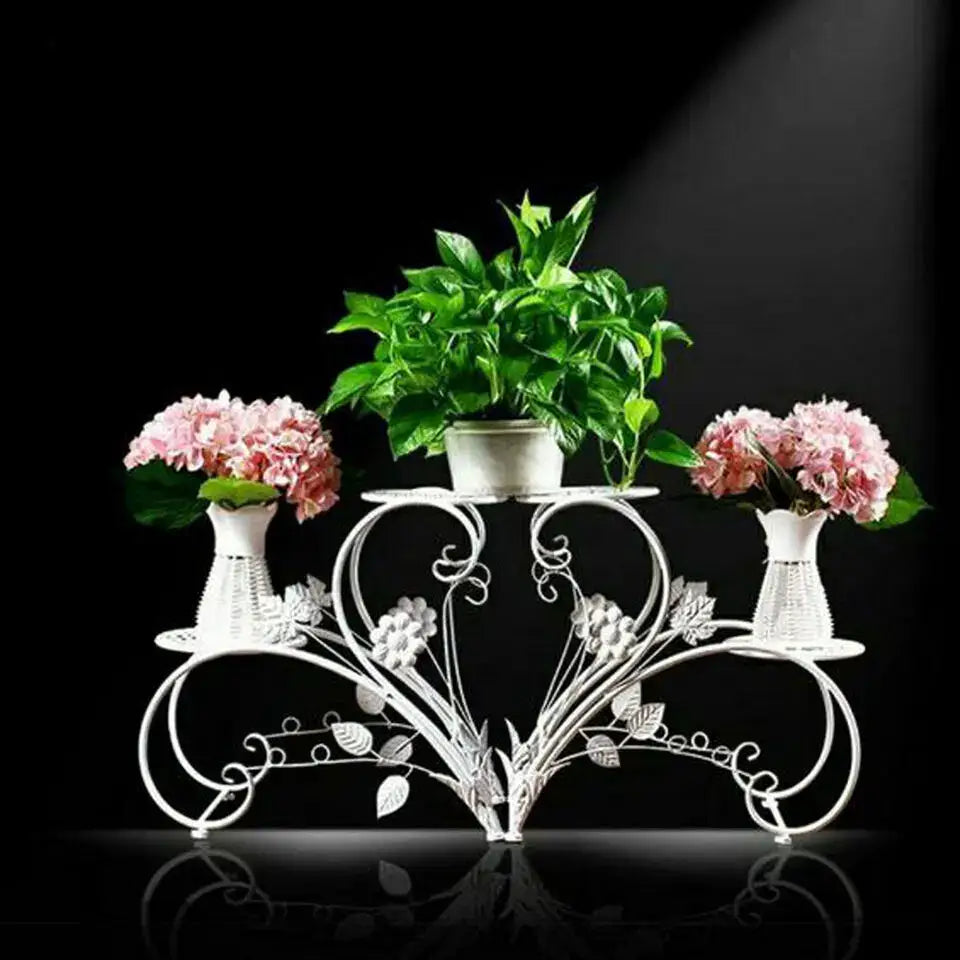 White Metal Plant Stand
