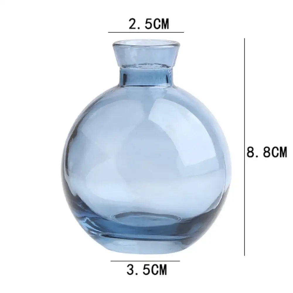 Blue Glass Vase Trio