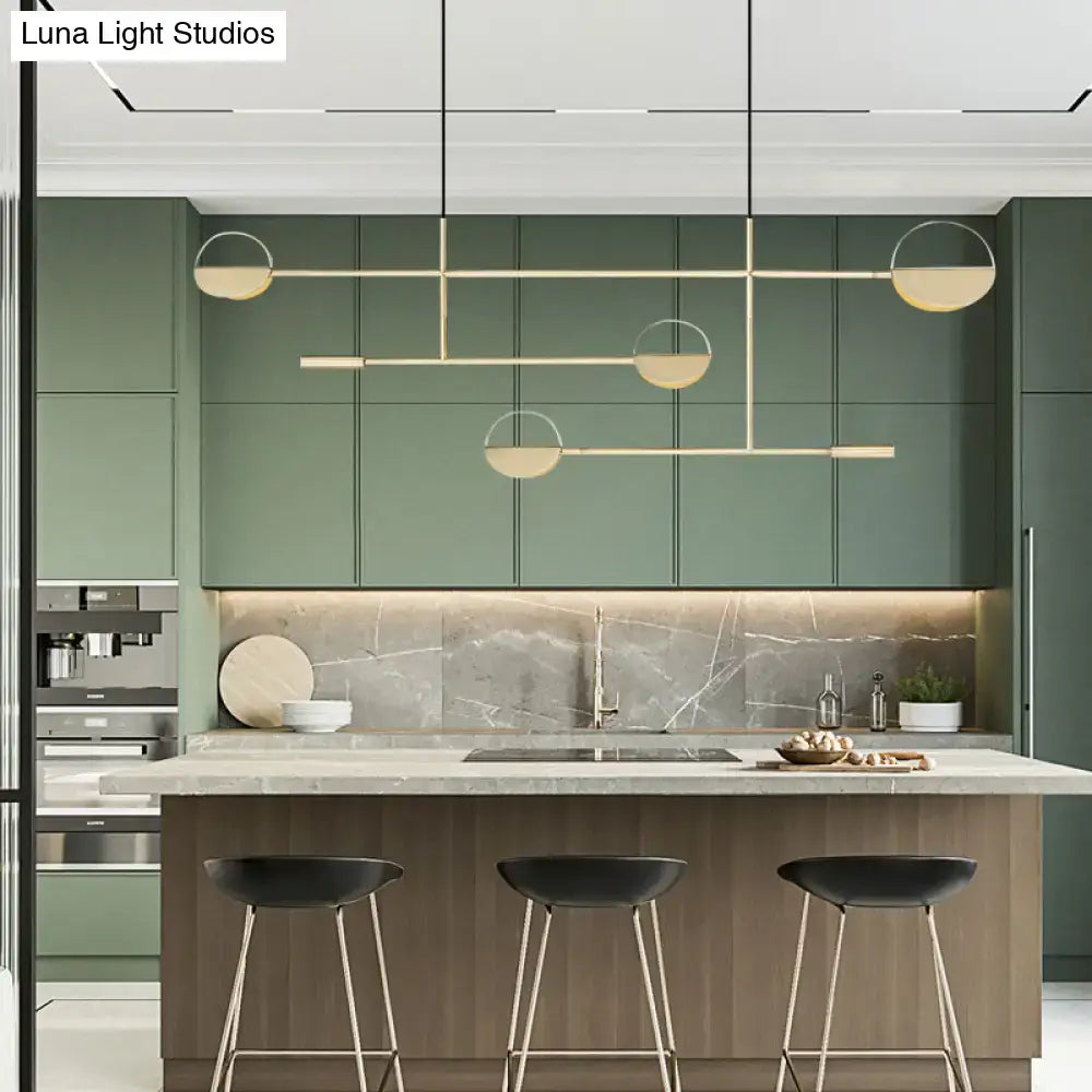 Gold Minimalist Geometric Pendant Light