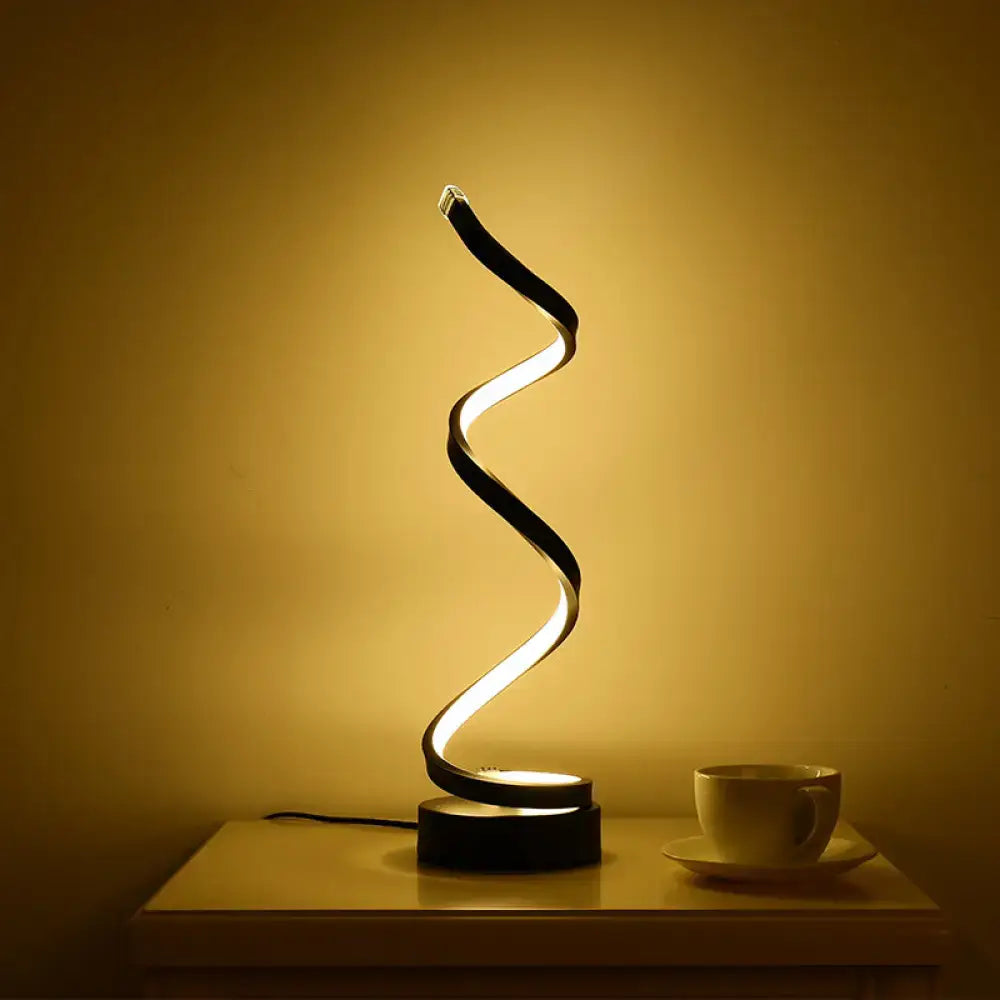 Acrylic Black Spiral Lamp