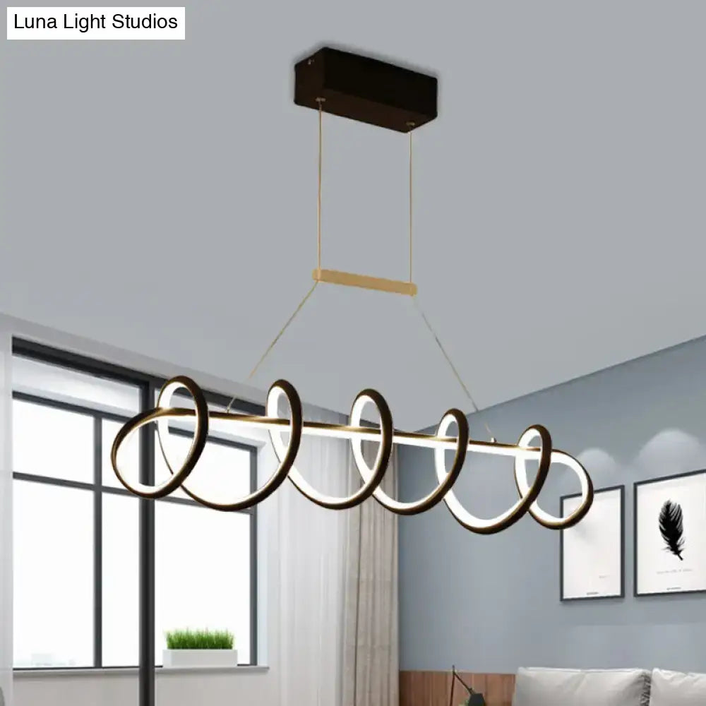 White Twisted Ceiling Light