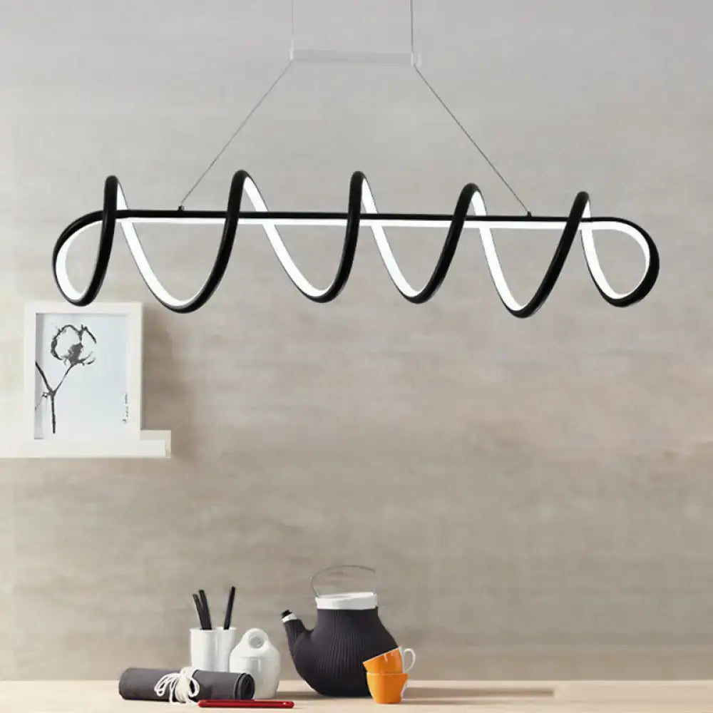 White Twisted Ceiling Light