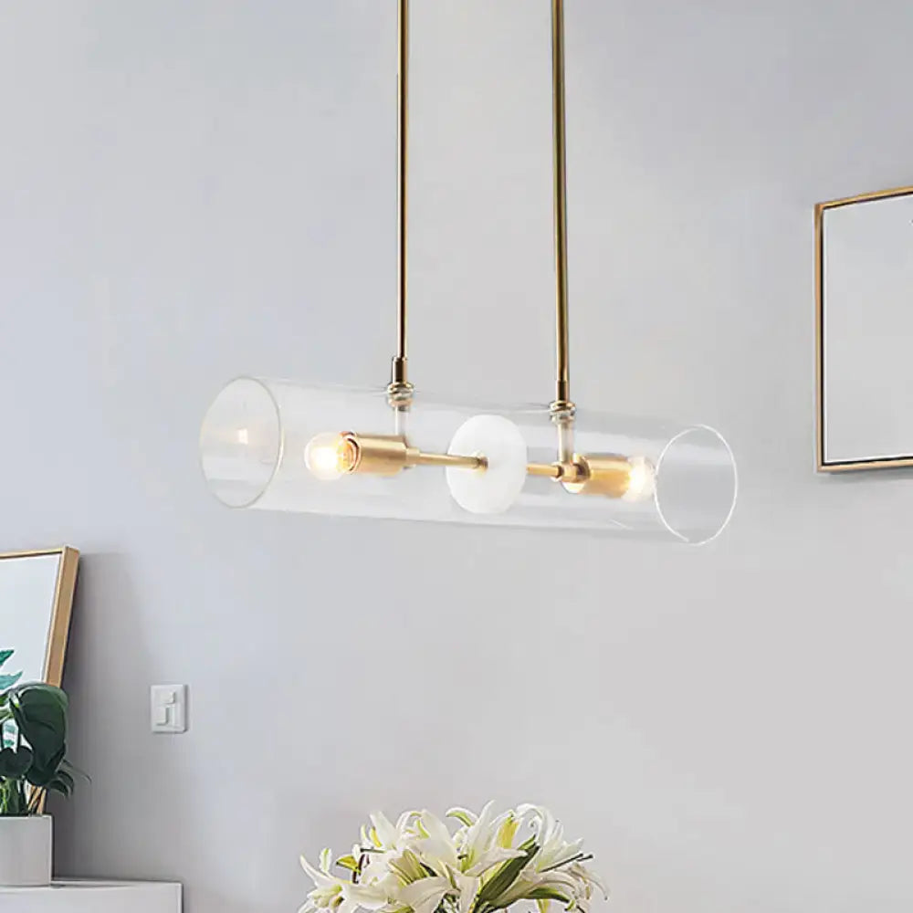 Brass Glass Island Pendant
