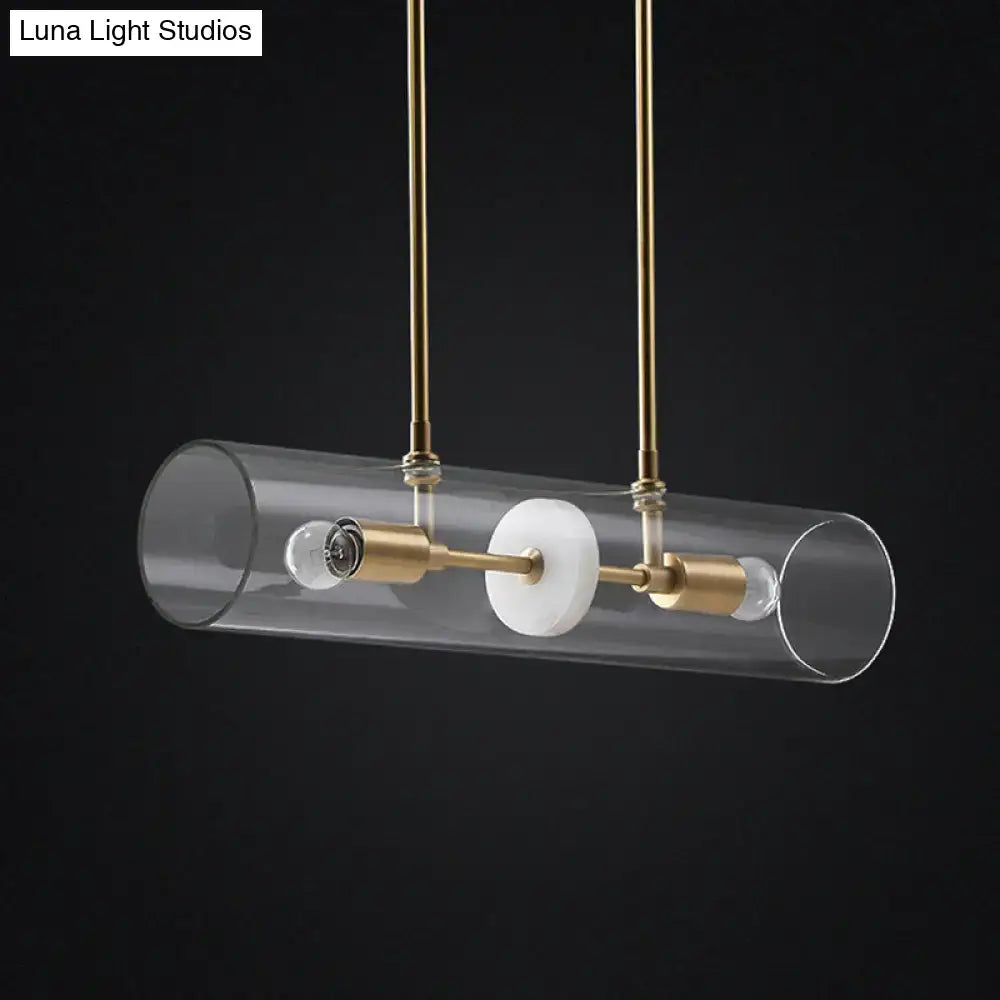 Brass Glass Island Pendant