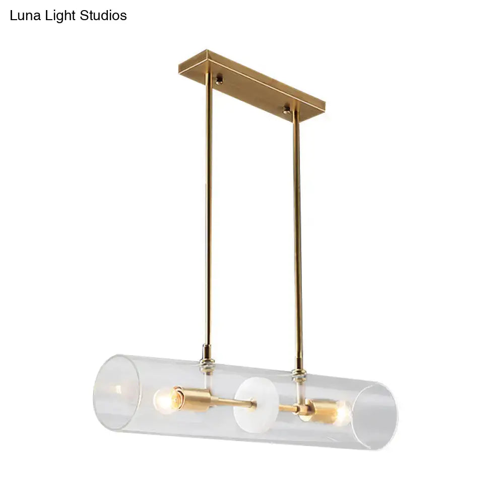 Brass Glass Island Pendant