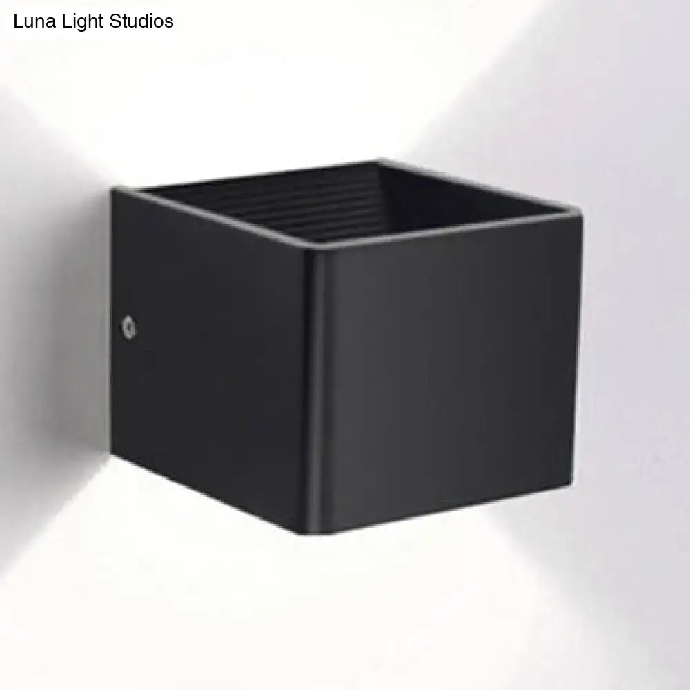 Black Cube Wall Sconce