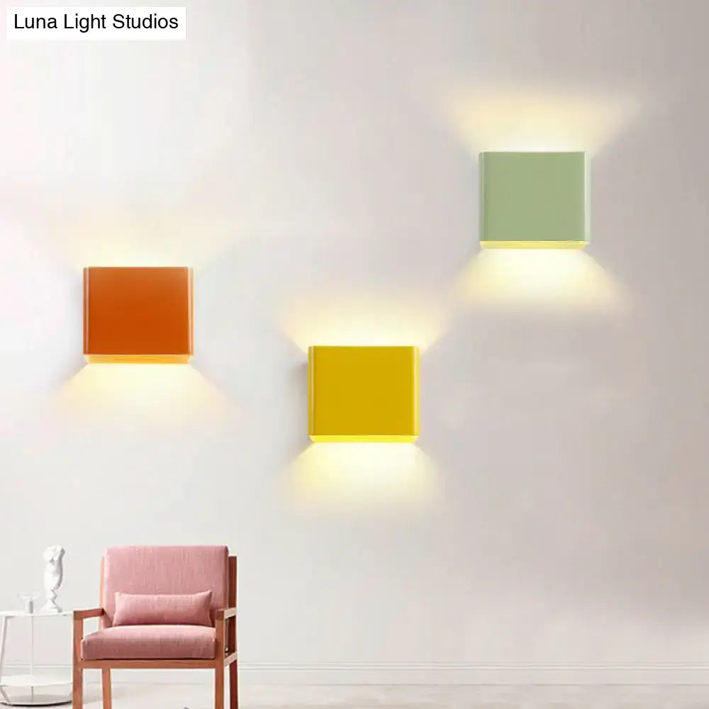 Black Cube Wall Sconce