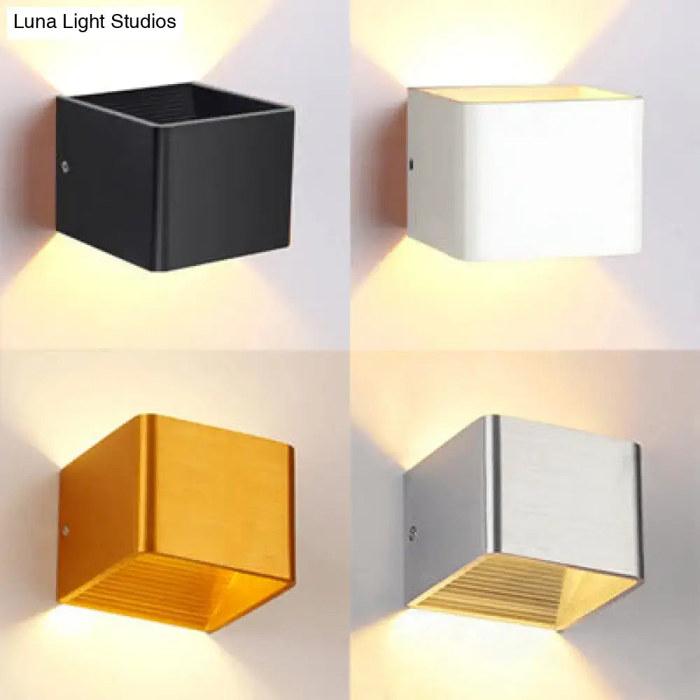 Black Cube Wall Sconce
