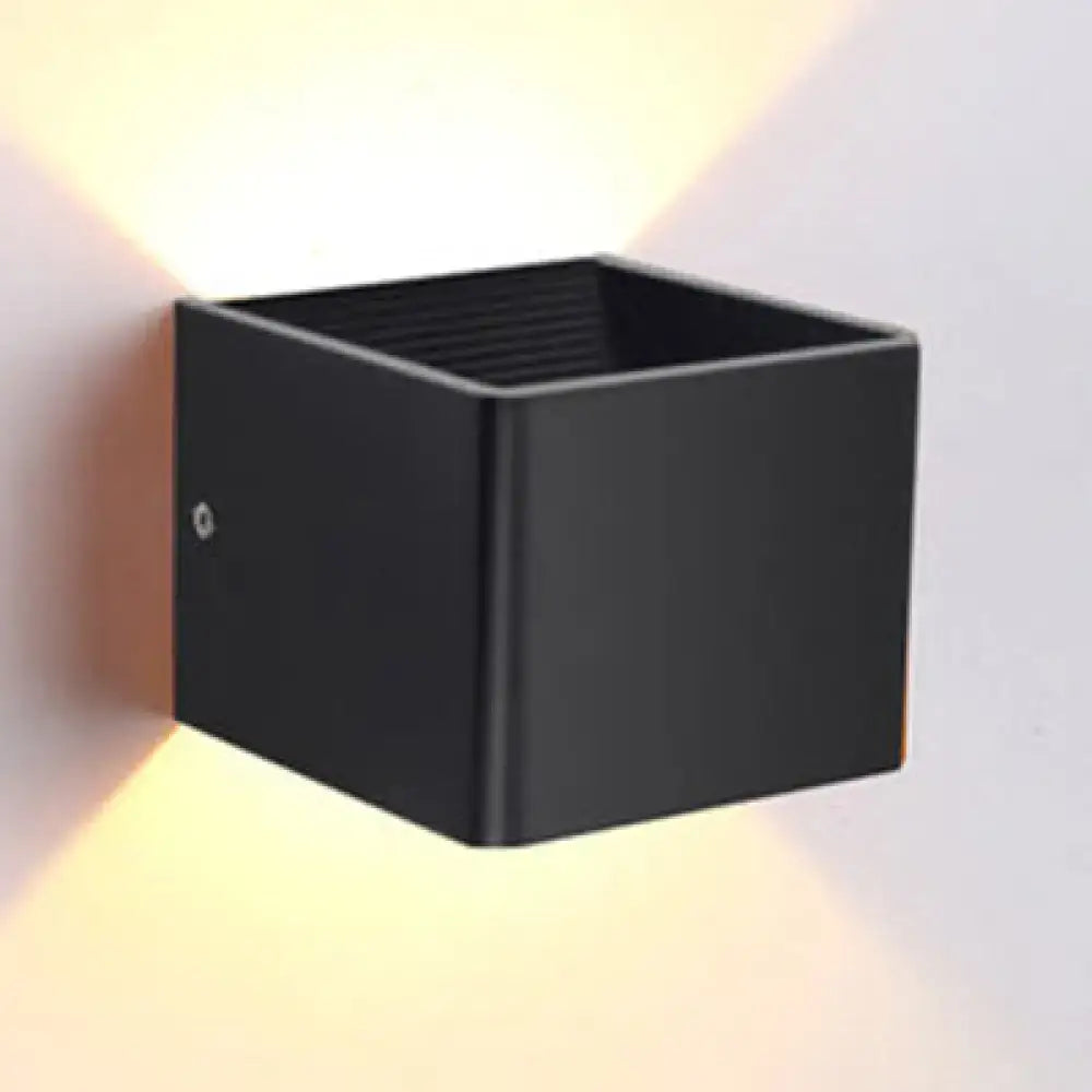 Black Cube Wall Sconce