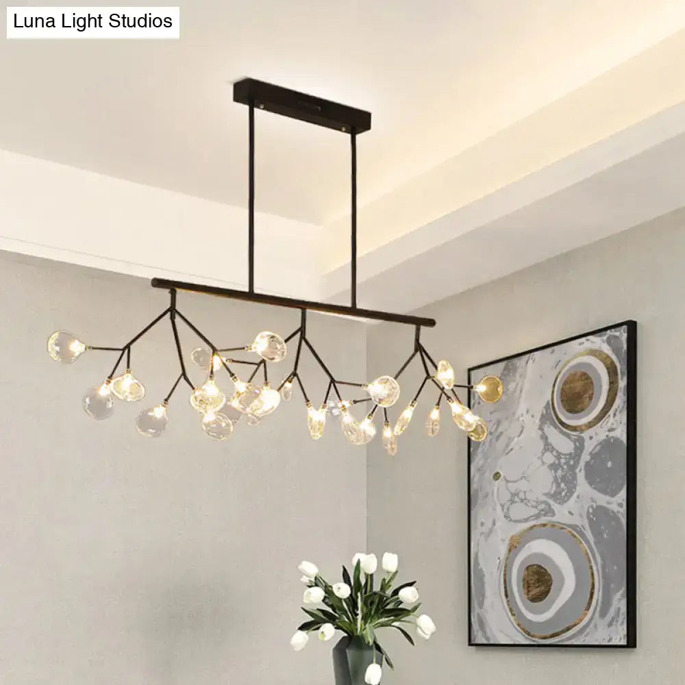 Black Firefly Glass Chandelier