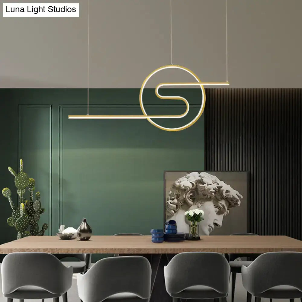 Chrome S-Shape Hanging Light
