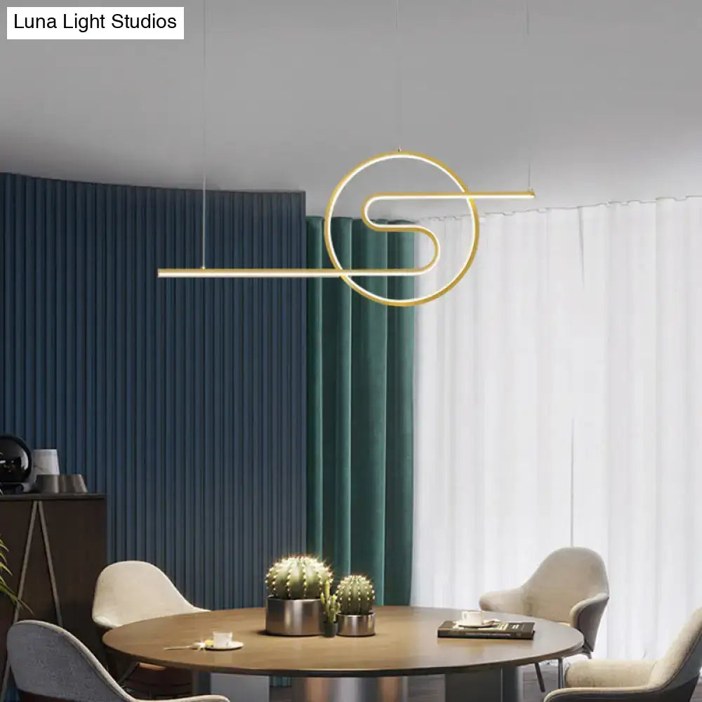 Chrome S-Shape Hanging Light