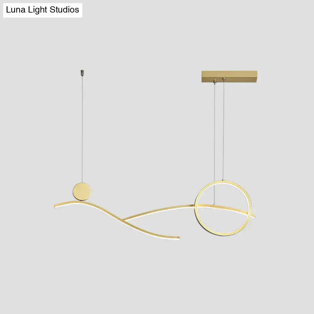 Chrome S-Shape Hanging Light
