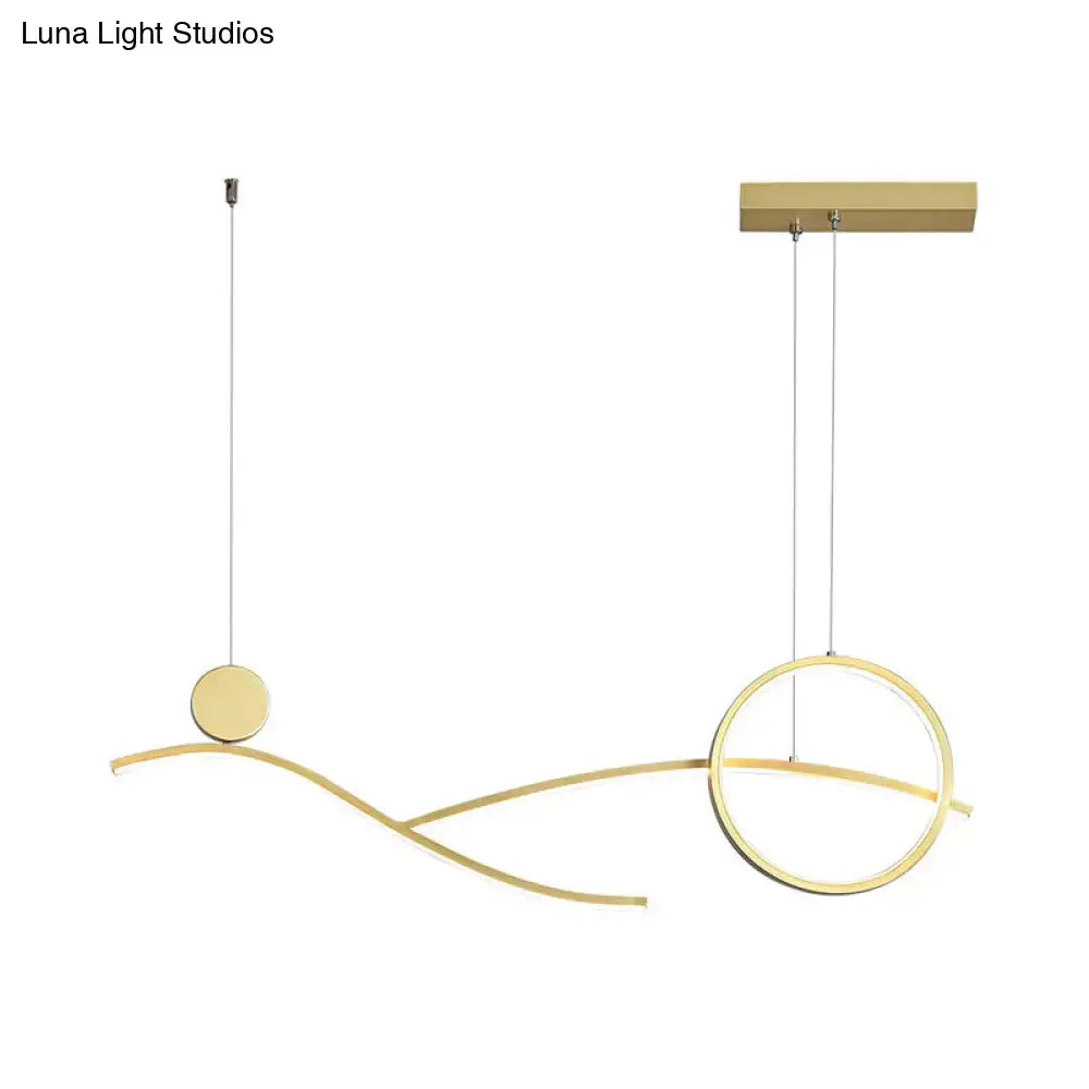 Chrome S-Shape Hanging Light
