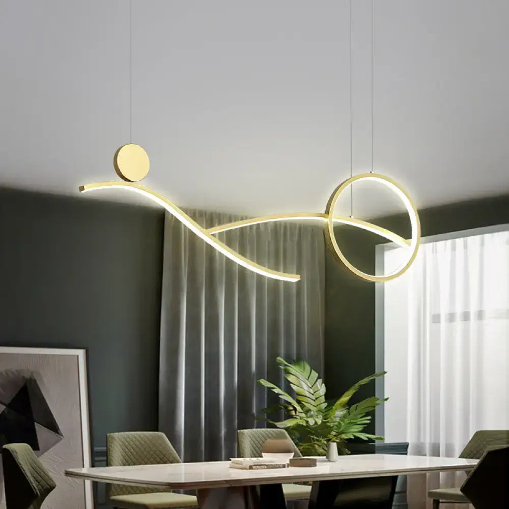 Chrome S-Shape Hanging Light