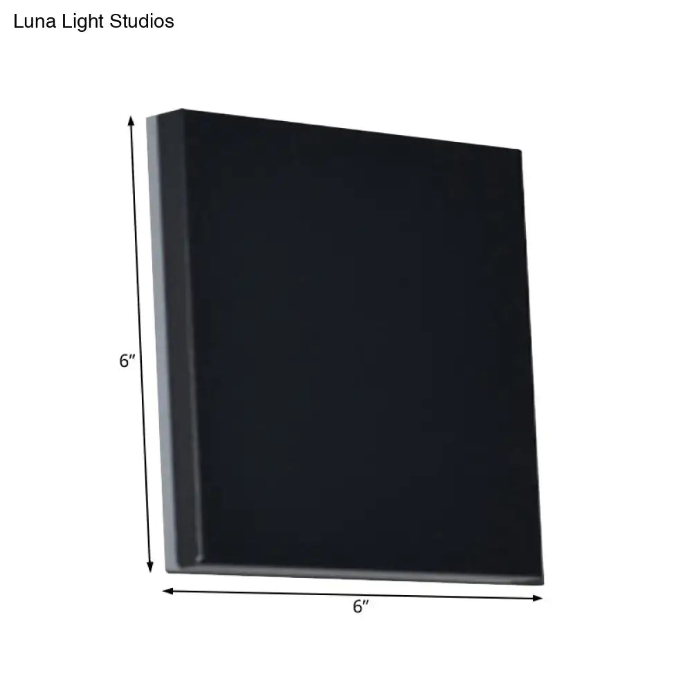 Black Square Soft-Glow Wall Sconce