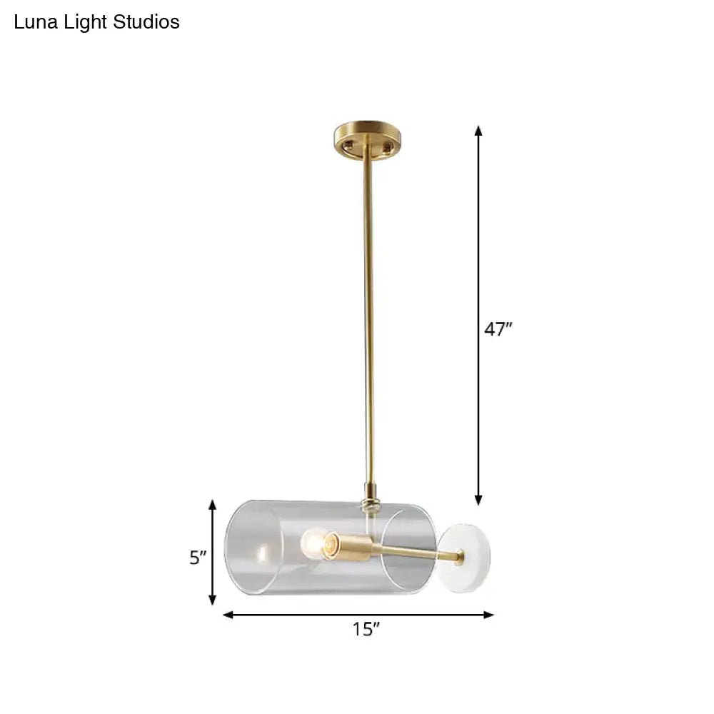 Brass Glass Pendant Light Adjustable E12 E14 Base