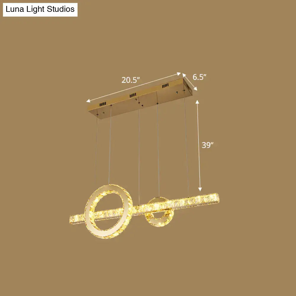 Gold Crystal LED Pendant