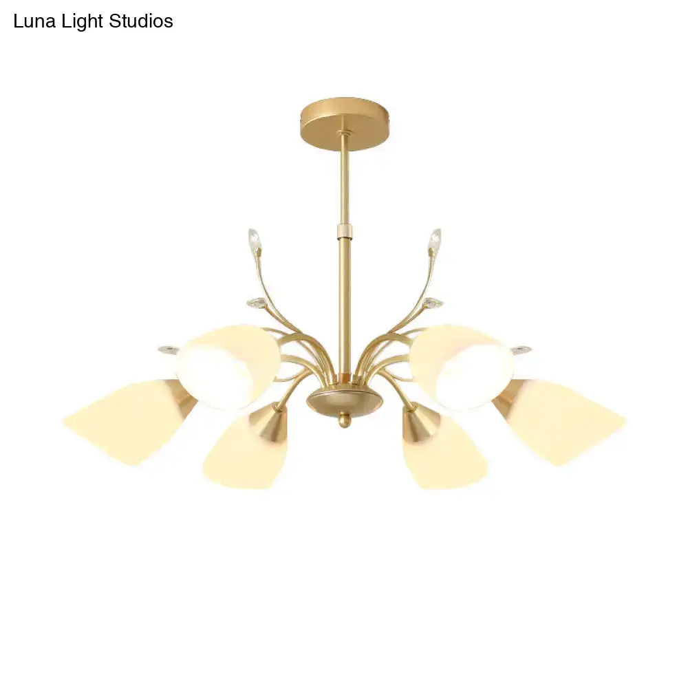 Gold Glass Chandelier